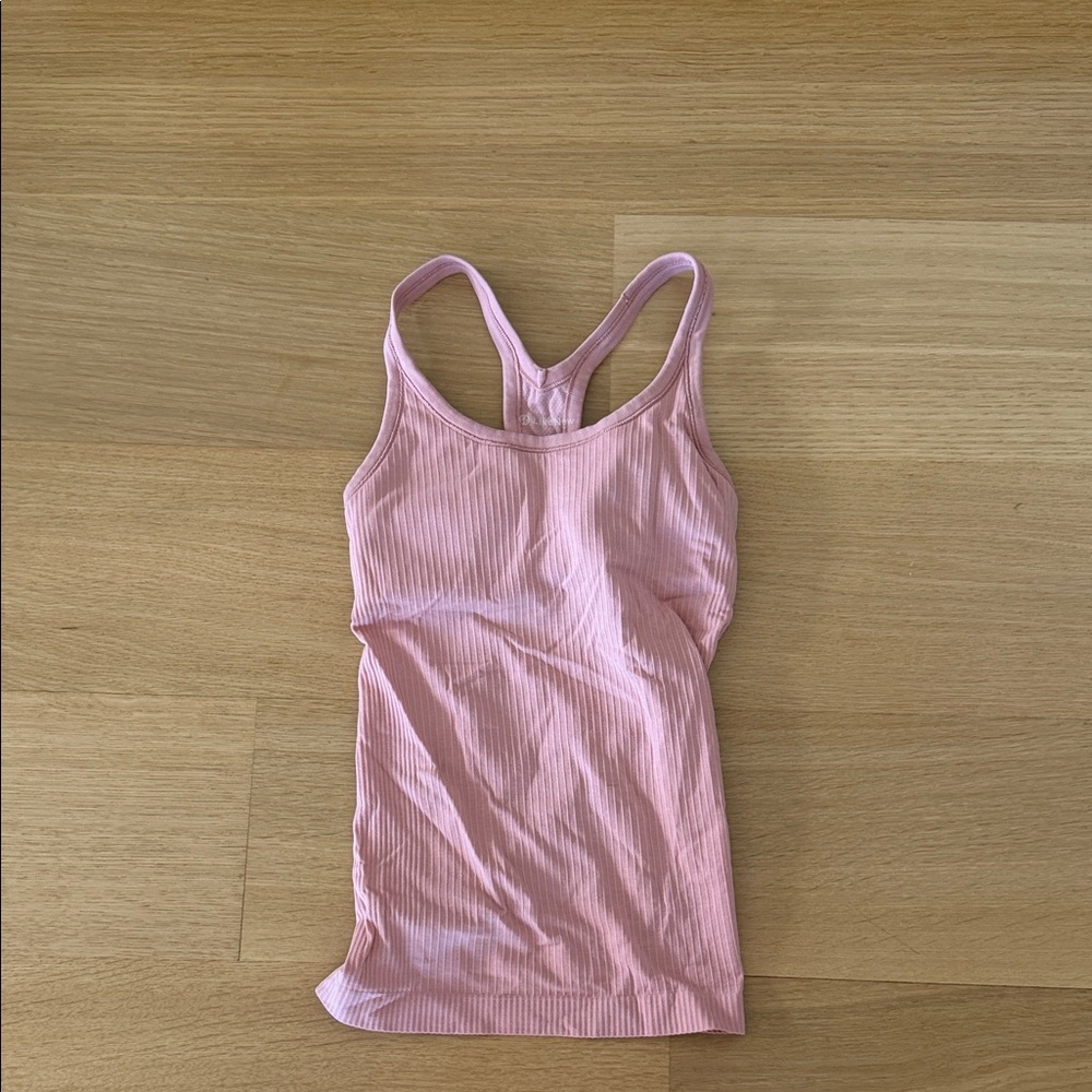 lululemon athletica Light Pink Ribbed Tank Top